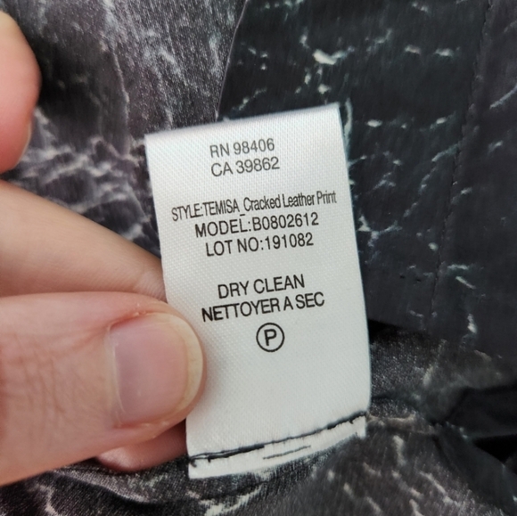 Theory Silk Cracked Leather Dress - Picture 8 of 8